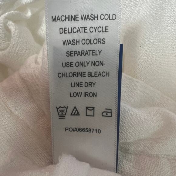 Swimsuits For All Button Front Womens White Bikini Cover Up Sz 22/24 Ruffle Trim - Picture 14 of 16